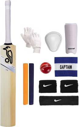 kashmir willow leather cricket bat