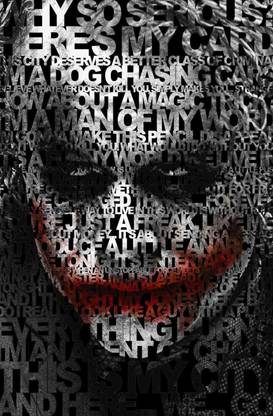 Dark Knight Joker Quote On Fine Art Paper Hd Quality Wallpaper Poster Fine Art Print Music Posters In India Buy Art Film Design Movie Music Nature And Educational Paintings Wallpapers At