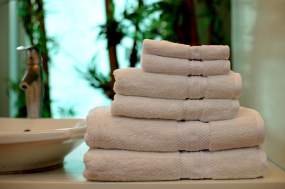 2 Hand Towels and 2 Bath Towels EVELYN LIVING 8 Piece Towel Bale Set 100% Egyptian Cotton Face Hand Bath Bathroom 4 Face Towels 500 GSM Cadbury Purple 
