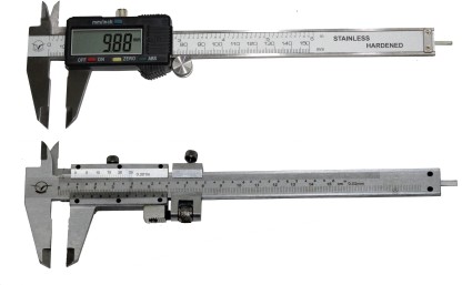 Inch/Metric Conversion,0~150 High Accuracy Stainless Steel 150Mm 0-6 Digital Vernier Caliper with Extra-Large LCD Display Fine Tuning Screw Button 500~196~30 Digital Caliper 