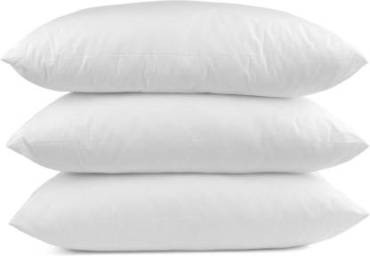 Soft Touch Polyester Fibre Solid Bed/Sleeping Pillow Pack of 3