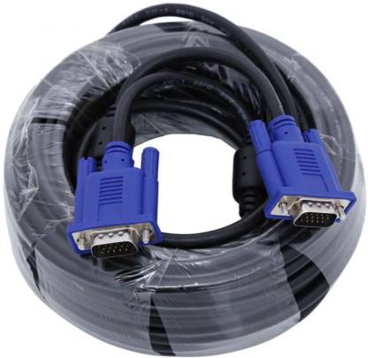 Gebeurt stil Aap FineArts VGA Cable 25 m Premium Quality 25 mtr meter VGA Male To VGA Male  Double Ring Extension for Monitor HDTV/PC/Projector/Lcd/Led/Tft - FineArts  : Flipkart.com