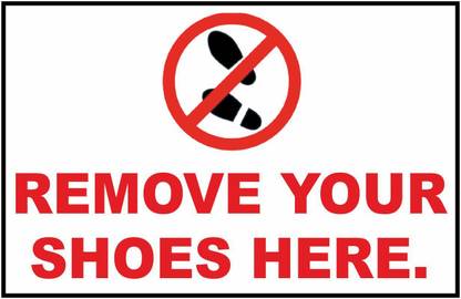 Remove Your Shoes Here Paper Print - Educational posters in India - Buy ...