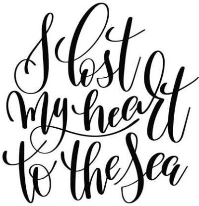Posters | i lost my heart to the sea Printed Poster | funny poster |  Inspirational posters Motivational posters Funny quotes posters| Posters  with quotes by 100yellow- White Paper Print - Decorative