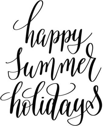 Posters | happy summer holidays Quote Printed Poster | funny poster |  Inspirational posters | Motivational posters | Funny quotes posters|  Posters with quotes by 100yellow- White Paper Print - Decorative posters