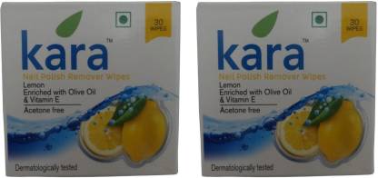 KARA Nail Polish Remover Wipes Lemon (Pack of 2) - Price in India, Buy KARA Nail  Polish Remover Wipes Lemon (Pack of 2) Online In India, Reviews, Ratings &  Features 