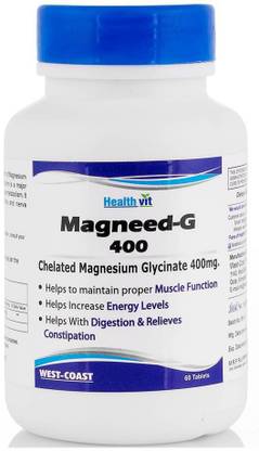 healthvit magneed g 400 chelated magnesium glycinate 400mg 60 tablets