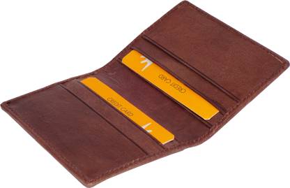 Flipkart.com | WALLETO Quality Genuine Leather Visiting Card, ATM Card, ID Proof, Business Card, Credit Card Holder Cum Money Wallet 6 Card Holder - Card Holder