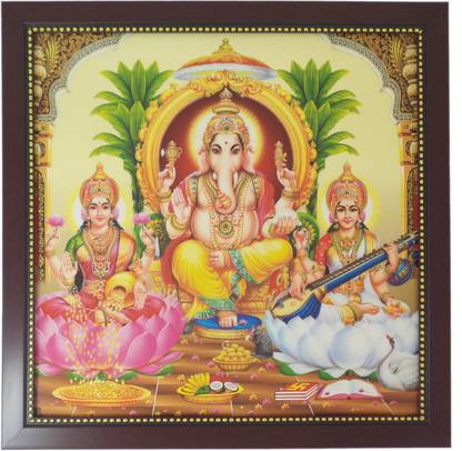 R S Exports Lord Ganesh Lakshmi And Saraswati Photo Frame 34 Cm X 34 Cm X 1 5 Saraswati mata saraswati goddess durga saraswati picture saraswathi devi indiana gayatri devi shiva art divine mother. r s exports lord ganesh lakshmi and