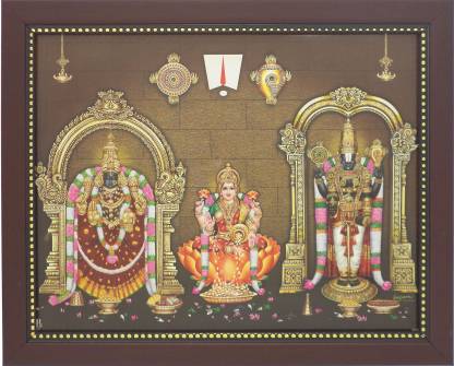 R S Exports Lord Balaji Padmavati and Lakshmi Photo Frame (  cm x   cm x 