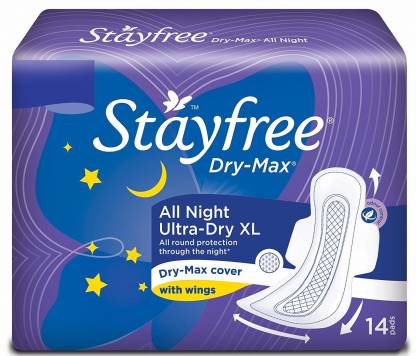 STAYFREE Dry Max All Night Ultra Dry Napkins Sanitary Pad
