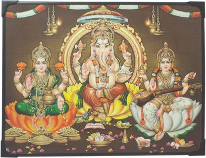 R S Exports Lord Ganesh Lakshmi And Saraswati Photo Frame 29 Cm X 22 5 Cm X 1 Lakshmi ganesh saraswati ji puja aarti murti pooja hd images pictures wallpapers photos whatsapp dp fb covers silver gold coin idols goddess statues diwali 2019. inr