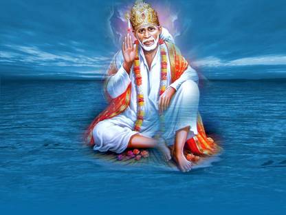 Sai Baba Hd Wallpaper On Large Print 36x24 Inches Photographic Paper Religious Posters In India Buy Art Film Design Movie Music Nature And Educational Paintings Wallpapers At Flipkart Com