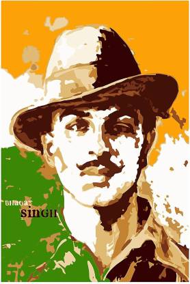 Bhagat Singh Abstract HD Wallpaper on Art Paper Fine Art Print - Art &  Paintings posters in India - Buy art, film, design, movie, music, nature  and educational paintings/wallpapers at 