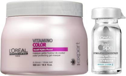L'Oréal Paris Paris Vitamino Color Hair Spa With Stimulating Concentrate  For Thinning Hair Price in India - Buy L'Oréal Paris Paris Vitamino Color Hair  Spa With Stimulating Concentrate For Thinning Hair online