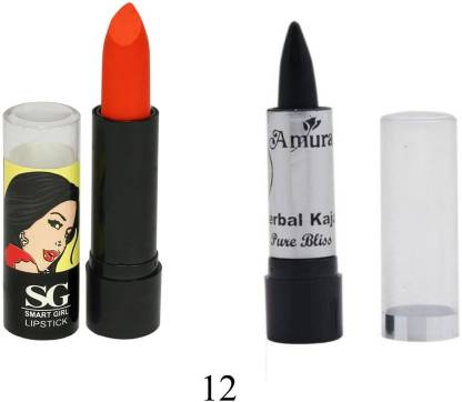 Amura Smart Girl LipStick and Herbal Kajal Dry Pure Bliss Combo