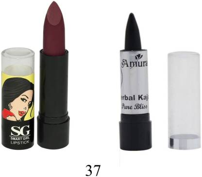 Amura Smart Girl LipStick and Herbal Kajal Dry Pure Bliss Combo