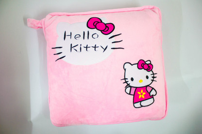 pillow with blanket attached