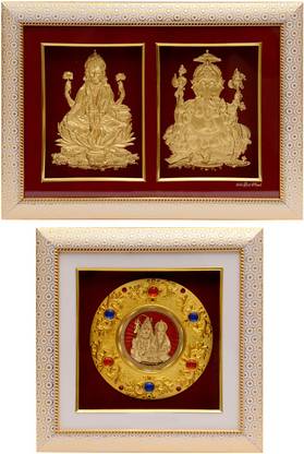 RANGOLI Shiv Parvati and Laxmi Ganesh Religious Frame Price in India ...