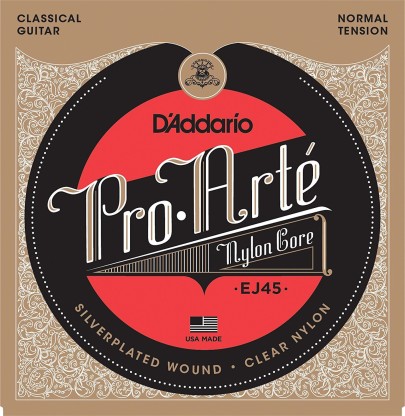 DAddario Pro-Arte Nylon Classical Guitar Strings EJ45 Normal Tension Renewed 