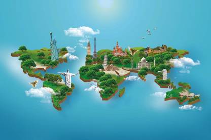 3D World Map Peel and Stick Wall Poster (24 X 36 Inch ) Paper Print - Maps posters in India - Buy art, film, design, movie, music, nature and educational paintings/wallpapers at 3D World Map Peel and Stick Wall Poster (24 X 36 Inch ) Paper Print - Maps posters in India - Buy art, film, design, movie, music, nature and educational paintings/wallpapers at