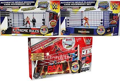 Wwe Package Deal 16 Exclusive Version Authentic Scale Ring Modern Day Class Blue Steel Cage Playset Ringside Exclusive Toy Wrestling Action Figure Playsets Package Deal 16 Exclusive Version Authentic Scale