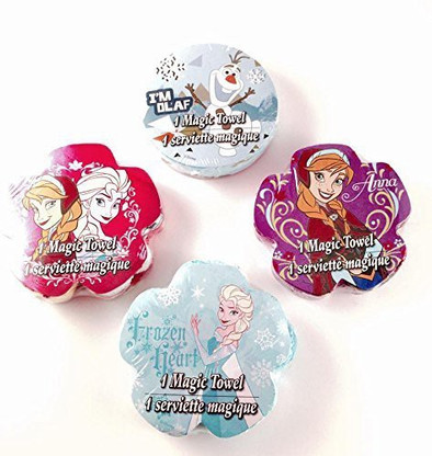 2 NEW Disney Magic Towel Anna & Elsa from Frozen washcloth 