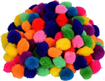 500 Pack Fluffy Mini Pompoms Balls High Density Pom Poms for Crafts Jewelry Making Accessories Clothing Appliques Decorations Christmas Red, 20mm 