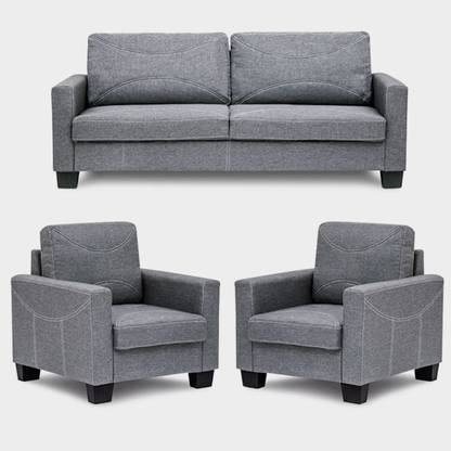 Amey 182 Fabric 3 1 Matt Grey Sofa Set In India At Flipkart Com Amey 182 Fabric 3 1 Matt Grey, Sofa And Chairs Set