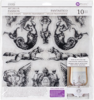 12 x 12 Prima Marketing Iron Orchid Designs Decor Clear Stamps Arabesque