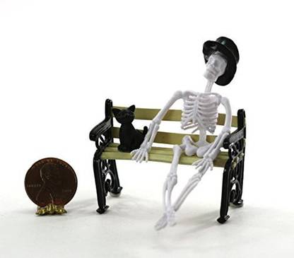 Dollhouse Miniature 1 24 Scale Skeleton With Black Cat Sitting On A Park Bench 1 24 Scale Skeleton With Black Cat Sitting On A Park Bench Buy Doll Toys In India Shop Available in most of files format including 3ds. dollhouse miniature 1 24 scale skeleton