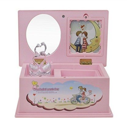 Toy Musical Jewelry Box Gift With Mirror As Gifts for Girl Kids 