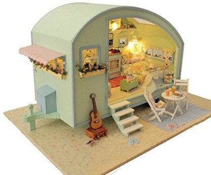 VGEBY DIY House Model Toy Wooden Loft Doll House Model Kits DIY Handmade Miniature Dollhouse Toy Gift