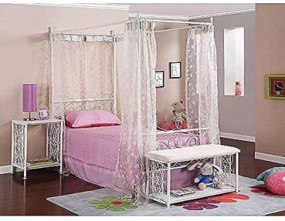 Canopy Wrought Iron Princess Bed, Wrought Iron Twin Bed White