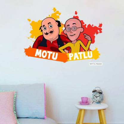 Asian Paints 0 cm Motu Patlu, the best Buddies pose for you on bright  background Wall sticker(PVC,Vinyl *, Multicolor) Removable  Sticker Price in India - Buy Asian Paints 0 cm Motu Patlu,