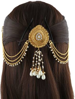 Anuradha Art jewellery Traditional Hair Brooch Brooch Price in India - Buy  Anuradha Art jewellery Traditional Hair Brooch Brooch online at 