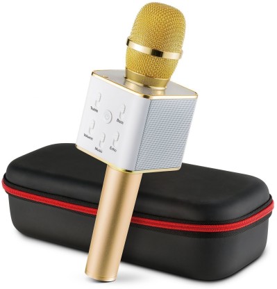 Wall Charging Adapter Included! BRC Wireless Karaoke Microphone with built in Blutooth Speakers for Apple and Android Black 