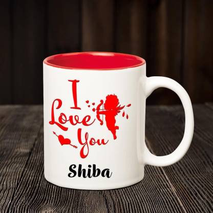 CHANAKYA I Love you Shiba romantic inner red coffee name mug Ceramic Coffee  Mug Price in India - Buy CHANAKYA I Love you Shiba romantic inner red  coffee name mug Ceramic Coffee