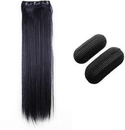 Confidence One Piece And 3 Clips Black Extension For Women And Girls And  Base Clips Hair Extension Price in India - Buy Confidence One Piece And 3 Clips  Black Extension For Women