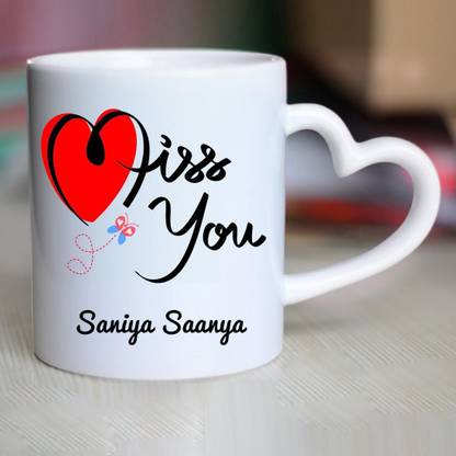 CHANAKYA I Miss You Saniya Saanya Heart Handle mug Ceramic Coffee Mug Price in India - Buy CHANAKYA I Miss You Saniya Saanya Heart Handle mug Ceramic Coffee Mug online at CHANAKYA I Miss You Saniya Saanya Heart Handle mug Ceramic Coffee Mug Price in India - Buy CHANAKYA I Miss You Saniya Saanya Heart Handle mug Ceramic Coffee Mug online at