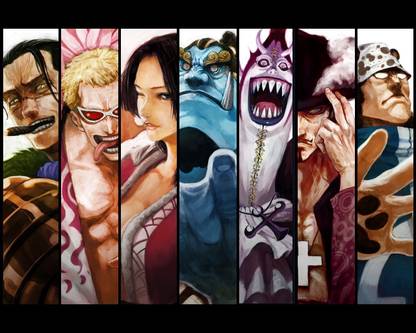 Akhuratha Anime Bartholomew Kuma Boa Hancock Crocodile One Piece Donquixote Doflamingo Dracule Mihawk Gecko Moria Jinbei One Piece One Piece Realistic Shichibukai Wall Poster Paper Print Animation Cartoons Posters In India Buy Art Film Design