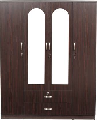 Woodness Tuscany Engineered Wood 4 Door Wardrobe