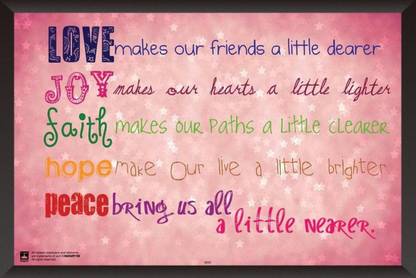 Asd Love Joy Faith Hope Peacewall Poster 13 19 Inches Matte Finish Paper Print Quotes Motivation Posters In India Buy Art Film Design Movie Music Nature And Educational Paintings Wallpapers At