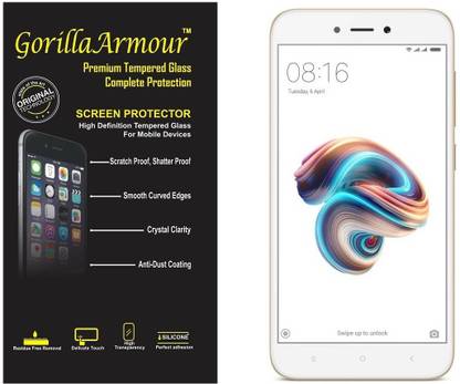 gorilla armour tempered glass guard for mi redmi 5a mi redmi go
