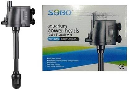 sobo aquarium power head wp 3990 power 35w f max 2800l hr h max 2 meter water aquarium pump price in india buy sobo aquarium power head wp 3990 power