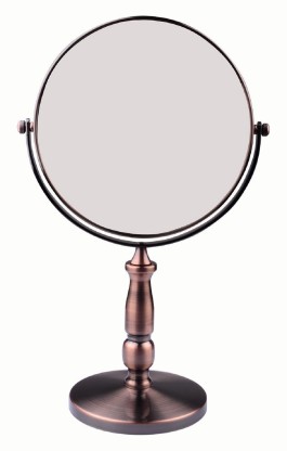 YAPISHI Tabletop Oval Vanity Makeup Mirror Stand,Free Standing on Detachable Angle Adjustable for Bedroom Bathroom Countertop Dressing Shaving Large 10x 6.5 Inch Glass Reflection Chrome Finish 