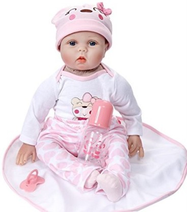 15.75” Baby Lovely Doll Soft Silicone Vinyl Real Life Baby
