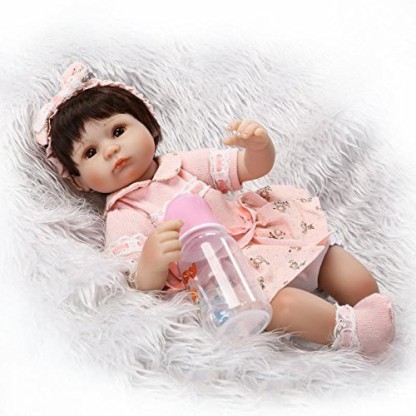 10 inch, Close Eyes Girl ENA Reborn Baby Doll Realistic Silicone Vinyl Baby Girl 10 inch Lifelike Doll Gift Set for Ages 3+ 