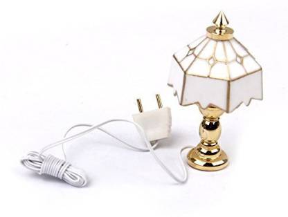 2Pcs Mini Table Lamp Light Model Toys for 1/12 Dollhouse Miniature Decor