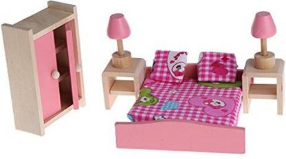 Generic Dolls Wooden Mini House Furniture Miniature 5 Room Set Toy Girls Christmas Gifts Bedroom Set Dolls Wooden Mini House Furniture Miniature 5 Room Set Toy Girls Christmas Gifts Bedroom Set Buy